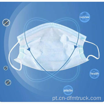 Máscara facial de cirurgia de material médico civil com 3 camadas